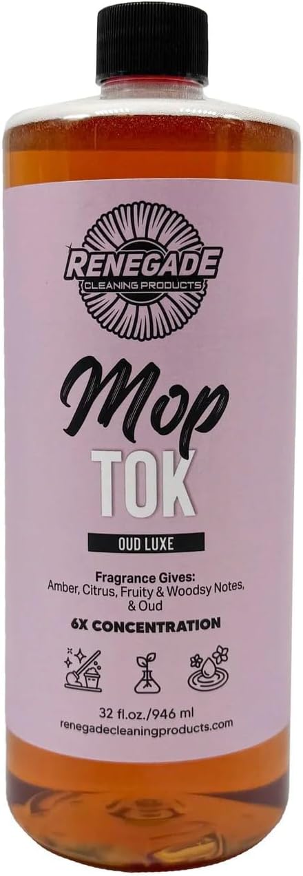 Renegade Cleaning Products Mop Tok Scented Floor Cleaner – 6X Concentrated Mop Soap Solution for Tile, Wood & More, 32oz (Sensual Rogue)