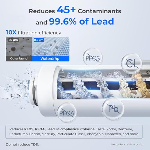 Image of Waterdrop ED01W Electric Water Filter Pitcher with 2 Filters, 15-Cup, White | NSF /ANSI 42&53&401&372, Reduce 99.6% of Lead and 45+ Impurities, Rechargeable Instant Dispenser, Does not Lower TDS