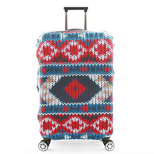 wxlmom Funda Maleta Azul - Rojo De Viaje Suave De Anti-Polvo Fundas para Maletas,3D Elástica Luggage Cover con Cremallera,Equipaje De Viaje Cubierta(M)