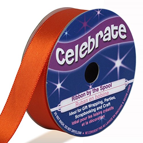 Distrifil - Bobine de ruban - satin - long 6m - larg 13 mm - Celebrate - Orange
