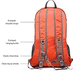 Lightweight Foldable Hiking Backpack 40L, Ripstop Nylon Packable Travel Daypack, Collapsible Backpack For Traveling Hiking Camping Touring(Orange) - Image 4