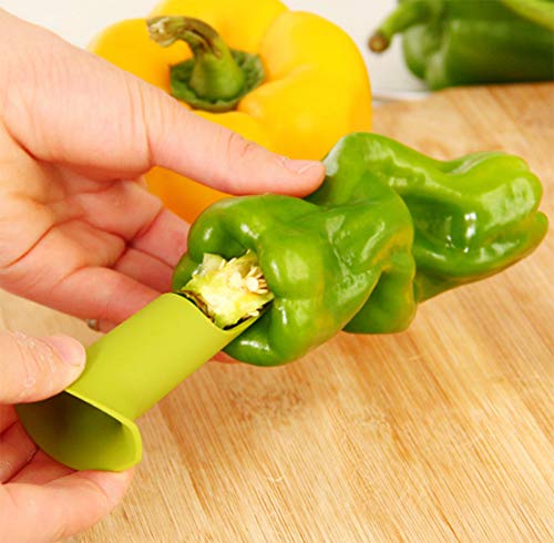 AKOAK 1 pacote de descaroçador de pimenta, ótimo separador de vegetais e frutas para cozinha, pode r