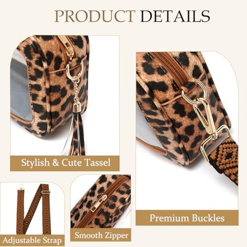 Image of LOXOMU Clear Crossbody Bag Stadium Approved - Waterproof Clear Purses for Women Stadium Bag with Adjustable Guitar Strap | Stadium Approved