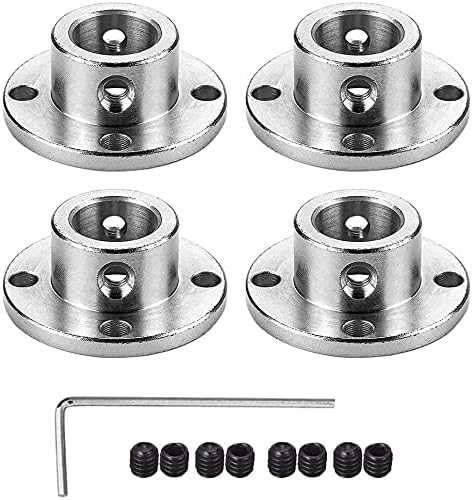 4Pcs Flange Coupling Connector, Rigid Guide Model Coupler Accessory, Shaft Axis Fittings for DIY RC Model Motors (10 mm)