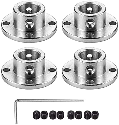 4 Stück Flanschkupplungsverbinder, starre Führungsmodellkupplung Zubehör, Wellenachsenbeschläge für DIY RC Modell Motoren (10 mm)