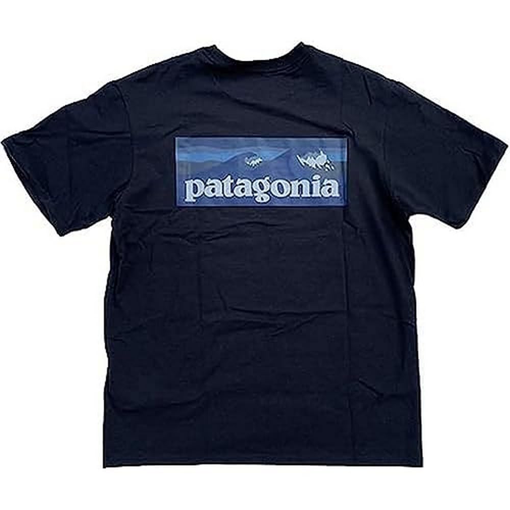 Patagonia Men's M's Boardshort Logo Pocket Responsibili-tee Tops, Ink Black, L