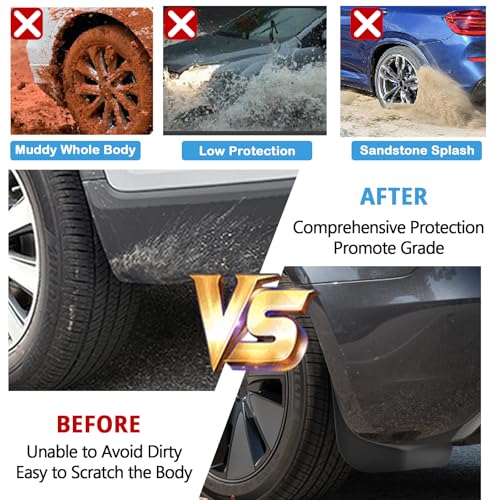 Image of Ruiya 2024-2026 Model 3 Mud Flaps Splash Guards for Tesla Model 3 Accessories No Drilling /Tape Mudflaps Wheel Liner Fenders Compatible with 2024 2025 2026 Tesla Model 3