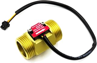 Water Flow Meter, YF-B10 G1" 1inch Water Diesel Brass DN25 Hall Effect Turbine Flow Sensor Meter Turbine Flowmeter 2-50L/min,for Water, and Other Liquids