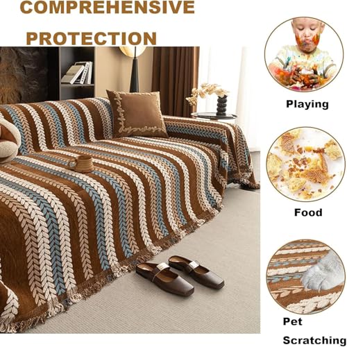 Couverture de canapé lavable en flanelle douce de qualité