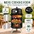 16.5 Inch Charcoal Smoker for Meat, Vertical Smoker Grill, Small Smoker for Backyard, Patio and Parties | 4-in-1 BBQ Smoker with Built-In Thermometer, Adjustable Air Vent, 2 Cooking Racks