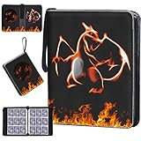 Karten Sammelalbum Groß 50 Seiten 900 Taschen Sammelkarten Album Karten Ordner Heft für Card Collection Sammelheft(Rot)