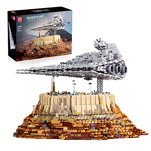 Super Star Destroyer Model Kit, 5162+Pcs Spaceship UCS Imperial Star Destroyer City Building Sets, Awesome Building Toy Gift Ideas for Kids, Mould King 21007