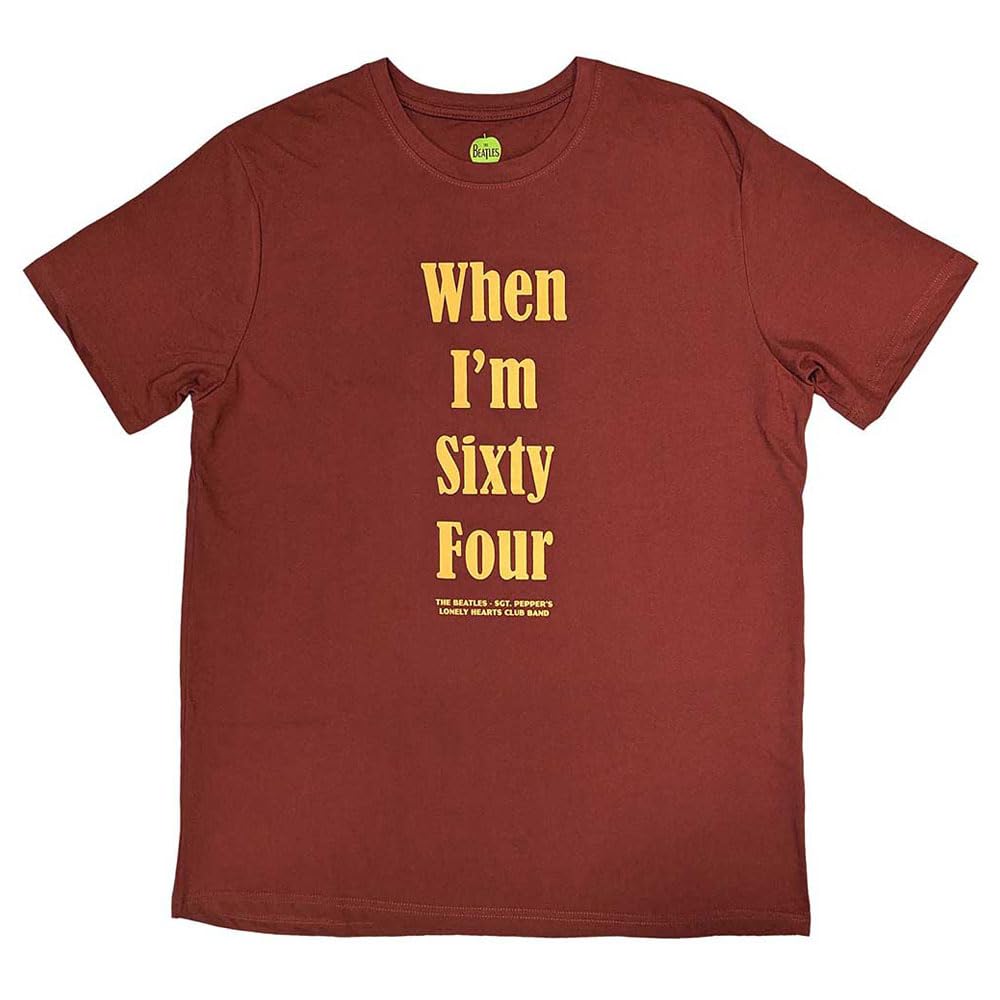 Rock Off officially licensed products The Beatles When Im Sixty Four T Shirt XXL Red