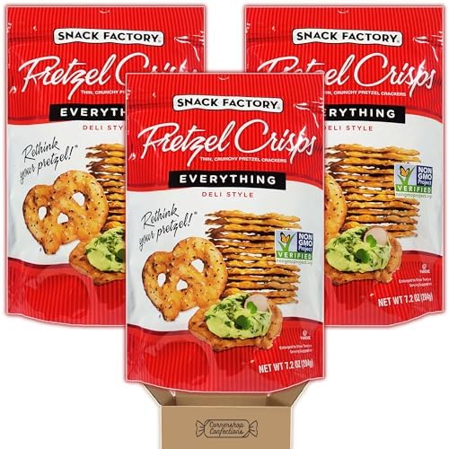Snack Factory Pretzel Crisps Everything Bundle Pack 3, 7.