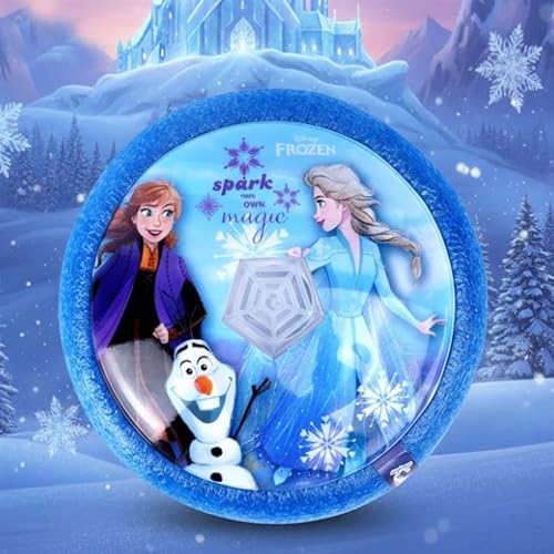 Image of Frozen Theme Hover Football - LED Light Up Air Soccer Ball with Soft Foam Bumpers -Disney Elsa & Anna Indoor Sports Toy for Kids Boys & Girls 3+, Glides on Smooth Surfaces, Safe Active Play