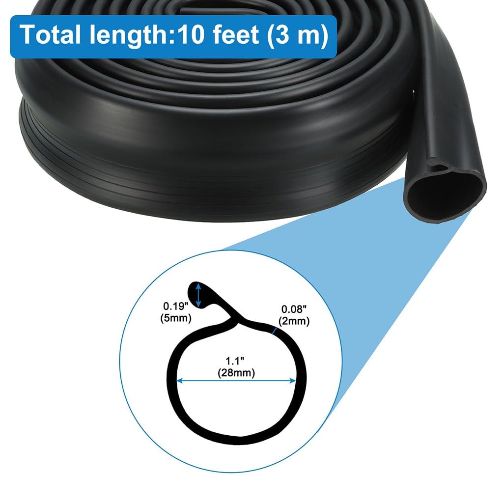 Wetterfester Garagentor-Dichtungsstreifen – Flexible TPE-Bodendichtung – einfache DIY-Installation zur Vermeidung von Zugluft und Lärm(5meters)