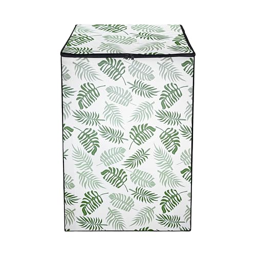 Image of Wings Star Polyester Top Loading Fully Automatc Washing Machine Cover For 6 Kg, 6.5 Kg,7Kg, 7.5 Kg(Green Leaf)