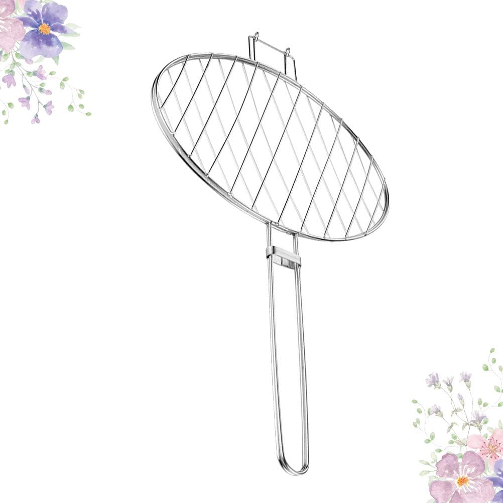 Grilling Basket,Grill Rack,Grill Grate,1PC Stainless Steel Barbecue BBQ Grill Basket Double Fish Grilling Basket for Outdoor Cooking (Size S)