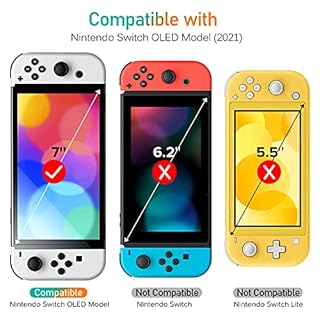 ivoler 4 Stück Panzer Schutz Glas Kompatibel für Nintendo Switch OLED Modell 7 Zoll 2021 Modell, Schutzfolie Mit Positionierhilfe, 9H Härte Schutzglas, Anti-Kratz, HD Klar, Anti-Bläschen