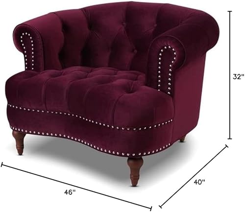 Miniatura 3 de MAKLAINE Silla de acento de madera dura Mid-Century en Borgoña Burgundy,Ash Rose,https://www.amazon.com/dp/undefined