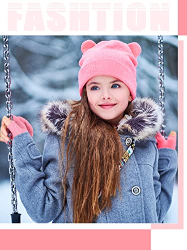 3 Pair Convertible Mittens Kids Knitted Warm Fingerless Gloves Toddler Cartoon Gloves with Mitten Cover for Boy Girl3