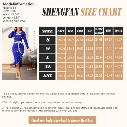 Image of Women's Elegant Church Vintage Bodycon Dress Casual Long Sleeve Work Business Pencil Split Sheath Midi Dresses