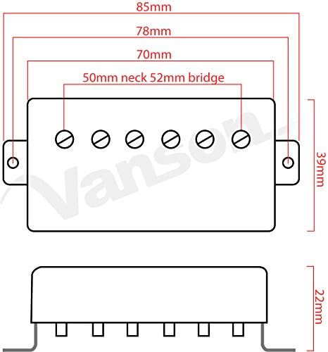 VANSON '59 Alnico V PAF Style Gold Humbucker Bridge for Gibson, Epiphone (Bridge)