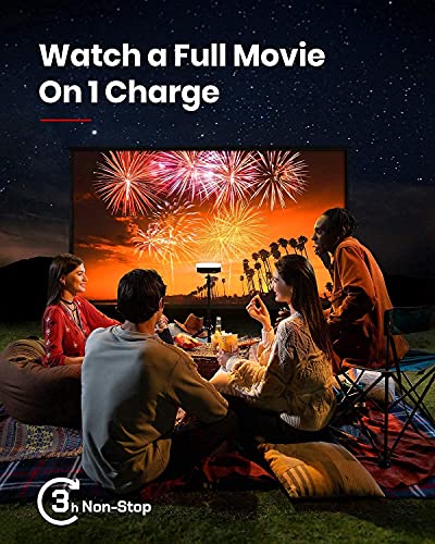 Anker Nebula Solar Portable 1080P Projector, Full Hd Smart Projector, 400 Ansi Lumen (1100 Lumen), 4K Supported, Autofocus, Keystone Correction , Built-In Stand, 3Hr Battery Life For Indoor/Outdoor #TOP4