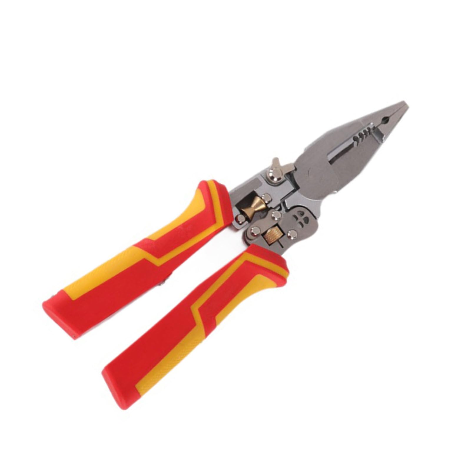Jazuaiao Wire Strippers Wire Stripping Tool With Voltages Tester Cable Cutter With Plier Crimper Splitting Strippers Ergonomic Handle Pliers