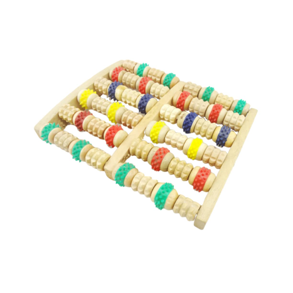 Masajeador de Pies Rodillos Compacto Herramienta de Masaje Puntos de Acupuntura Color Natural Uso Doméstico Alivio Fascitis para Relajación Total