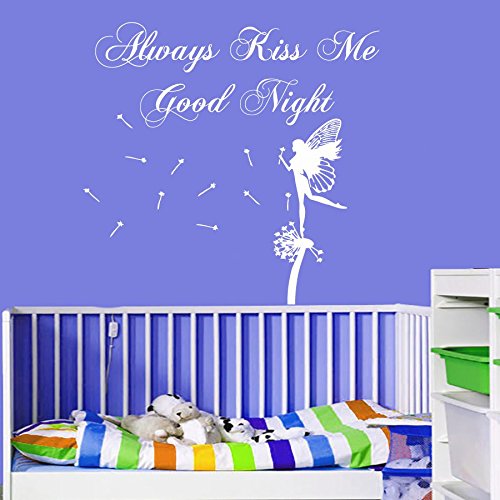 Tinkerbell Wall Decals Quote Dandelion Vinyl Decal Always Kiss Me