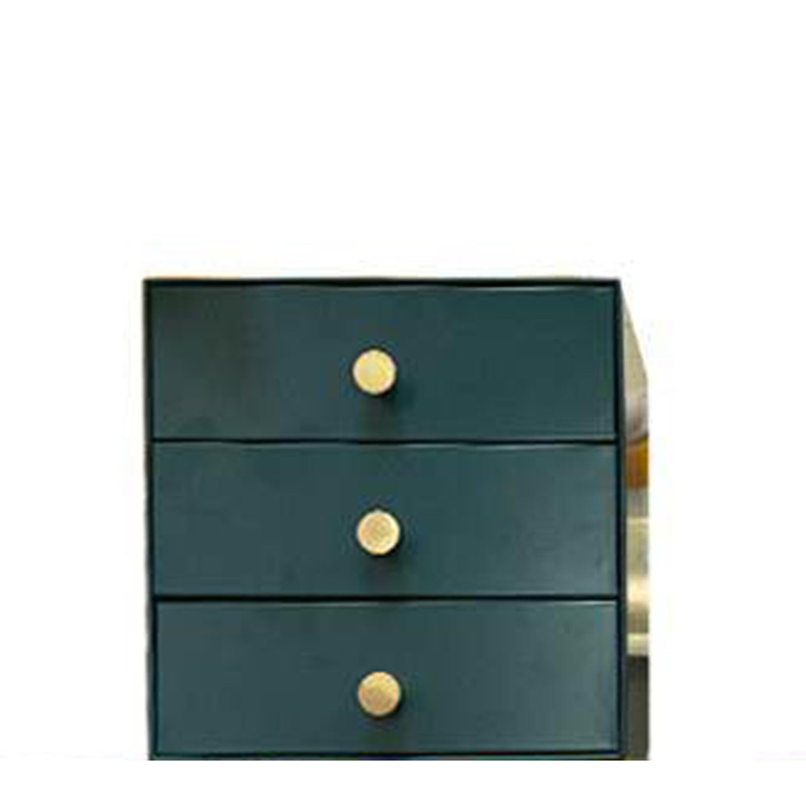 GUODDM Metal Tabletop Supplies Organizer With Drawers, Multicolor Storage Box With Handles, Desk Sundries Cosmetics Multi-layer Simple Cabinet Chest For Organization(Green)