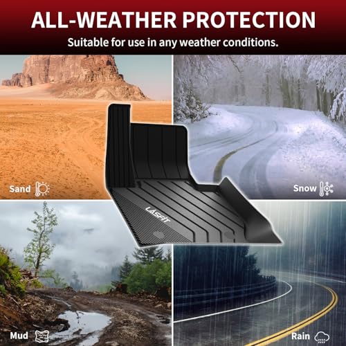 Image of LASFIT Floor Mats for BMW X3 2011-2017 /X4 2015-2018 | For xDrive28i, xDrive28d, xDrive35i, M40i, All Weather TPE Custom Fit Floor Liners, 1st & 2nd Row Car Mats Accessories, Black