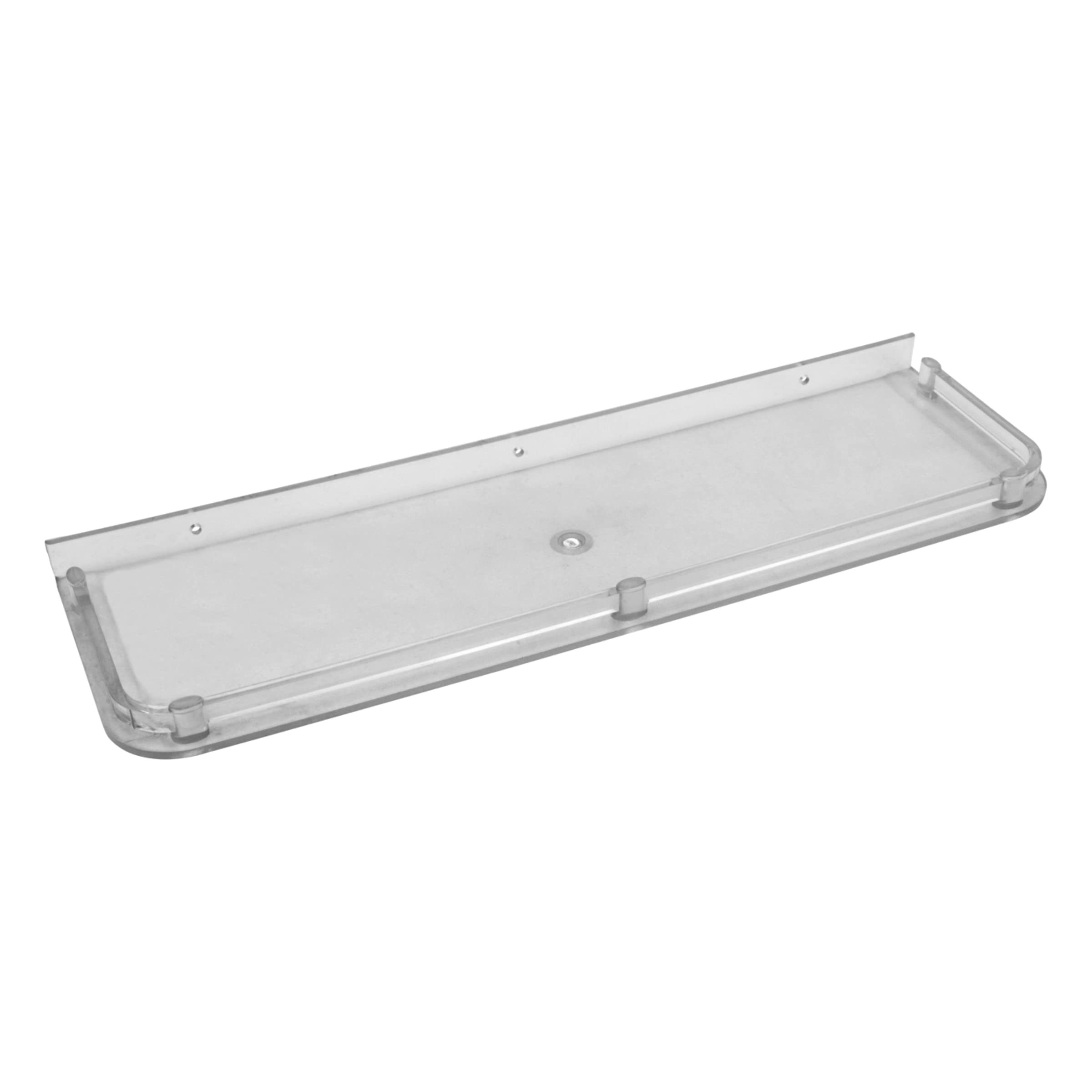 Ruhe Abs Square Rack/Shelf Tray | Abs Plastic Unbreakable Wall Mounted Square Shelf | Organizer/Storage Rack/Shelf Tray for Kitchen and Bathroom | Pack of 1 - Transparent