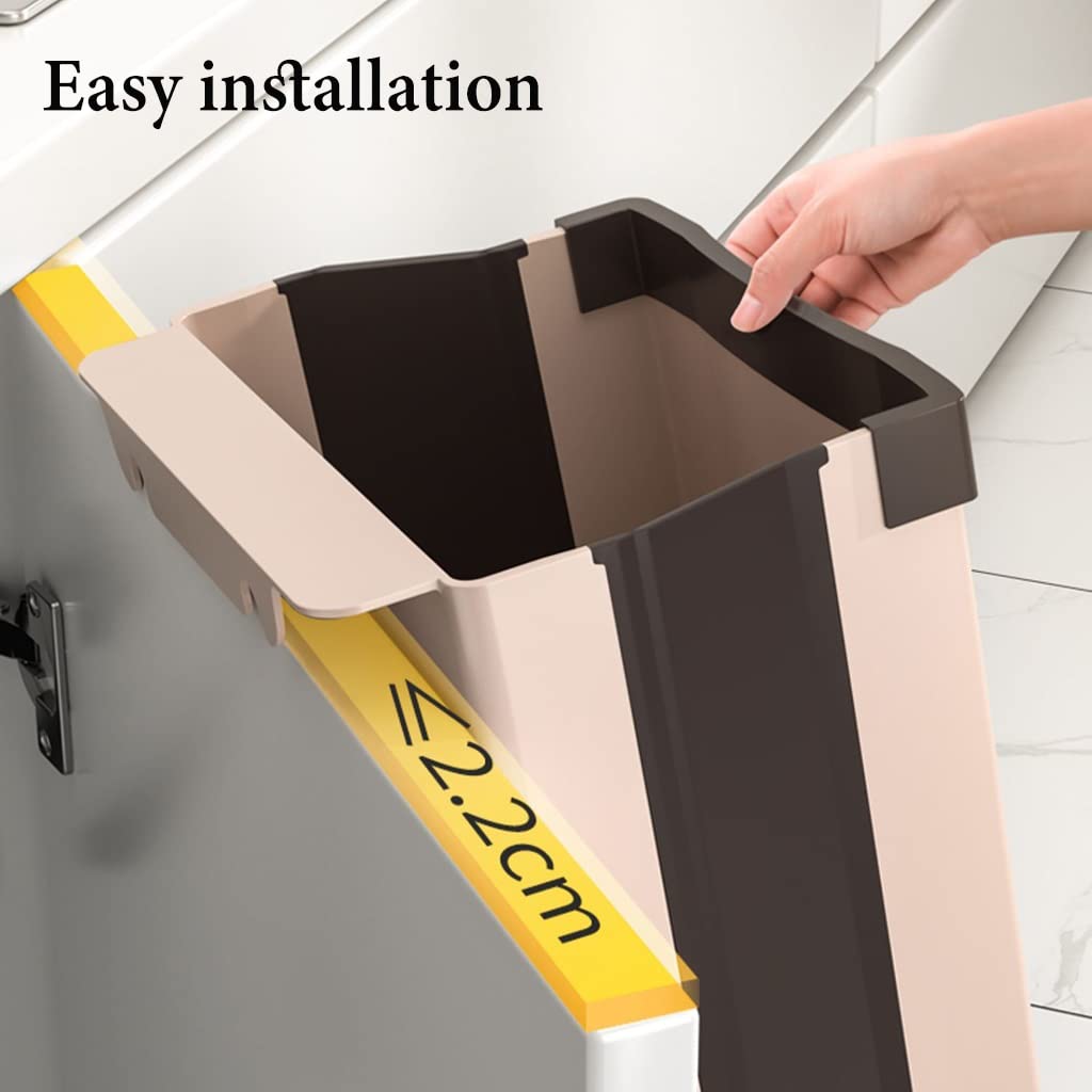 Barril de basura, Pack 2 cubo compost plástico armario cocina encimera(/Grey 12l+7l)
