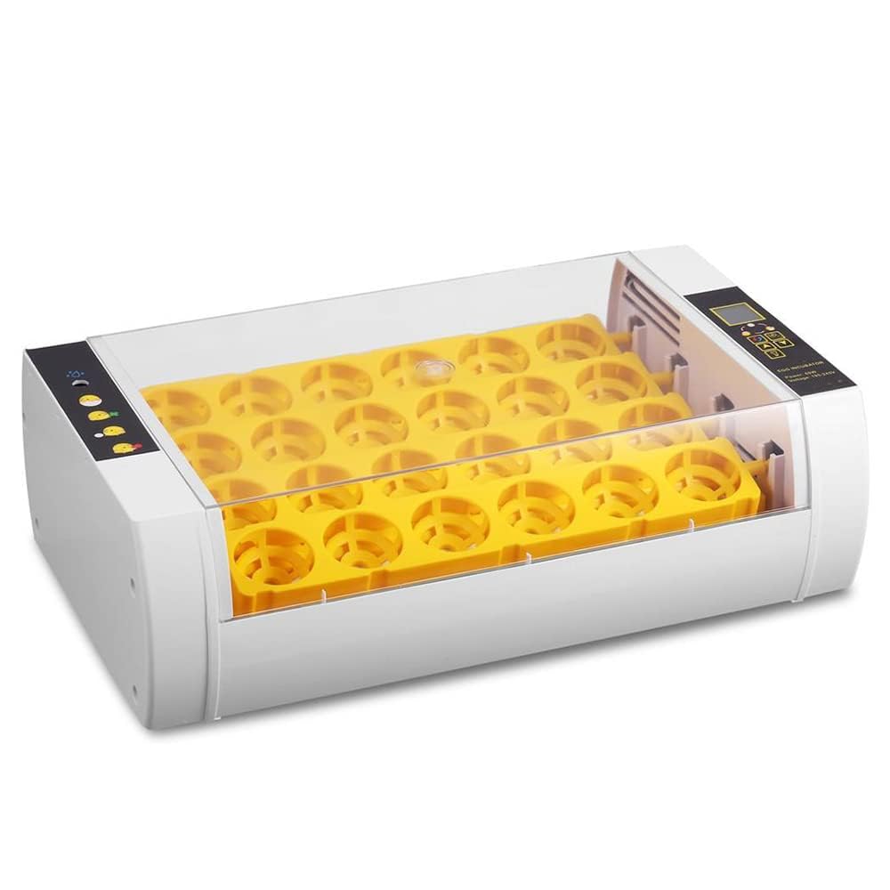 Incubadora de Huevo Digital Inteligente Turner automático de 24 capacidades con Monitor led para Ganso de Pato de codorniz de Pollo - Máquina de criadero de visión Clara