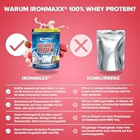 IronMaxx 100% Whey Protein Pulver - Himbeer 500g Beutel | zuckerreduziertes, wasserlösliches Eiweißpulver aus Molkenprotein | viele verschiedene Geschmacksrichtungen – Ansicht 3