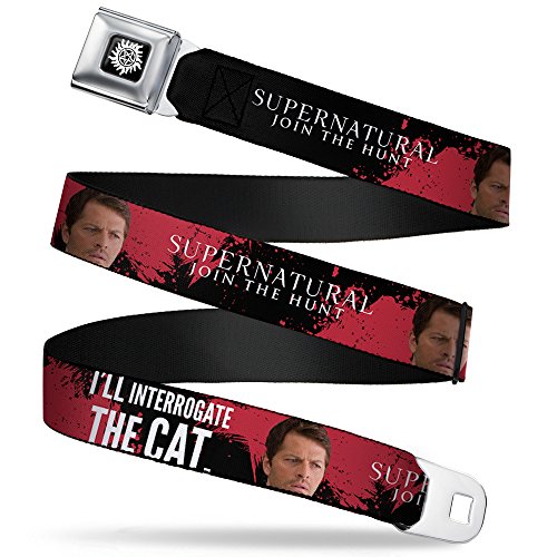 Cinturón de seguridad Buckle-Down Supernatural ajustable con estampado Castiel