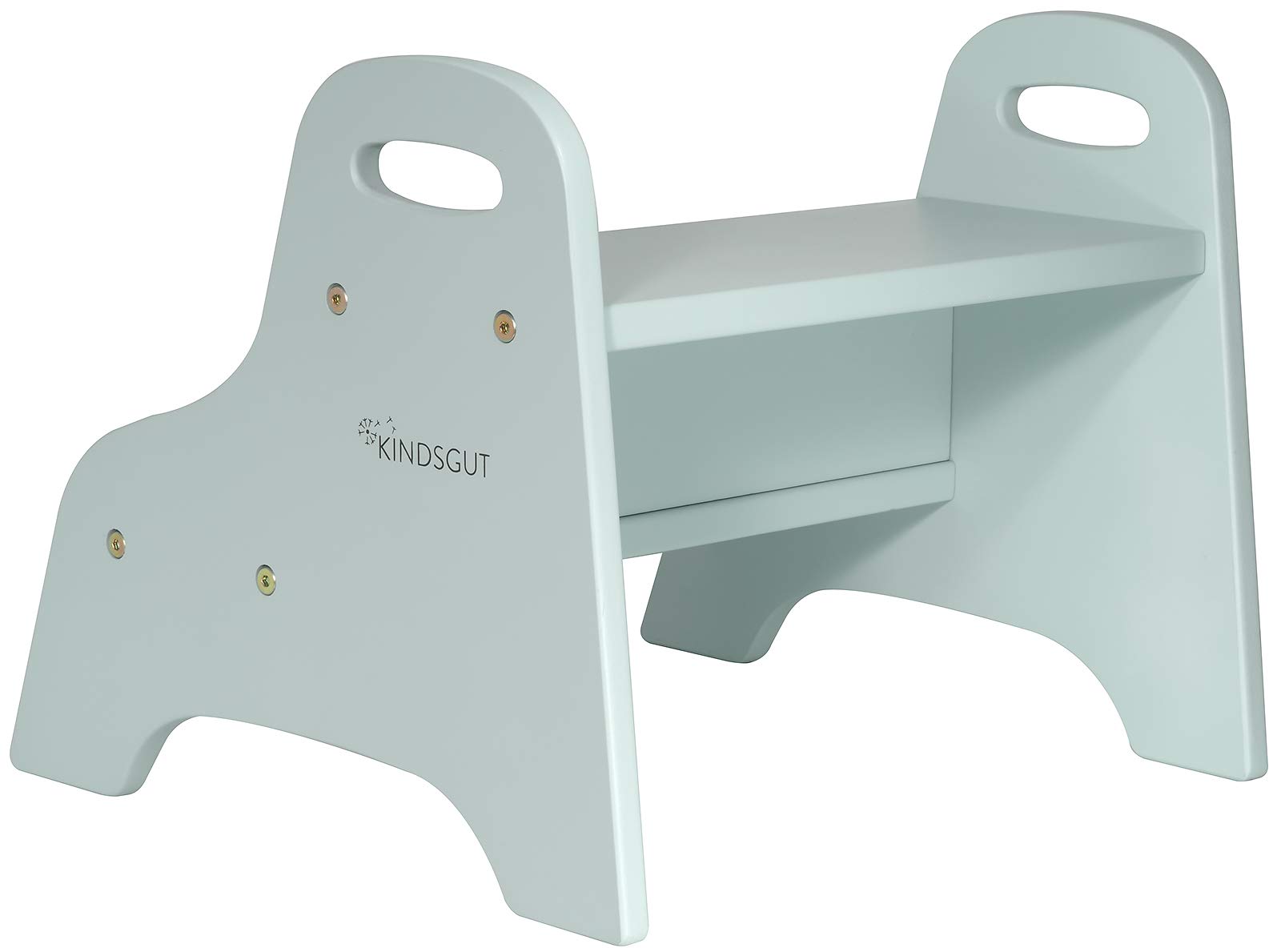 Kindsgut Scaletta in legno sgabello 2 gradini bambini acquamarina