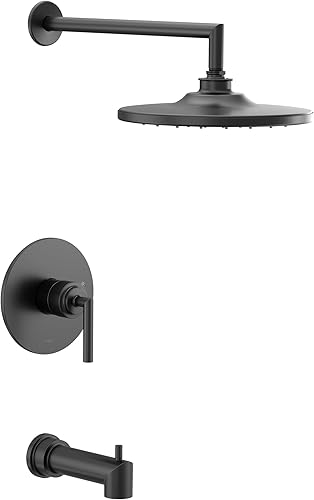 Moen UTS22003EPBL Arris M-CORE 2-Series - Kit de molduras para bañera y ducha con 1 mango, requiere válvula, negro mate