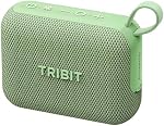 Tribit PocketGo Haut-parleur Bluetooth portable, 20H L'heure du jeu, IP68 Imperméable / Dustproof, Sans fil, BT6.0, Douche, Son puissant, Personnalisé EQ, TWS, Appui TF Carte flottante, Type-C, Voyage/Accueil (vert)