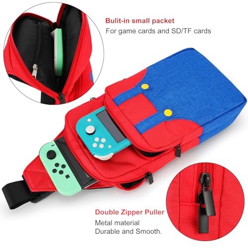 Owngen Linda bolsa de viagem para Nintendo Switch/Lite/OLED, mochila de armazenamento de ombro trans
