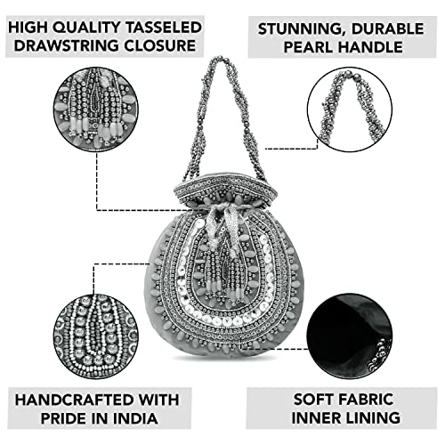 Image of Peora Malti Color Clutch Purses for Women Handmade Evening Handbags Bridal Clutch