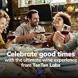 Wine Aerator Pourer (2-pack) by TenTen Labs - Premium Aerating Spout and Decanter Set for Wine Bottles - No Drips or Spills - Improves Taste and Smell Immediately - Gift Box Included - Black - Image 7