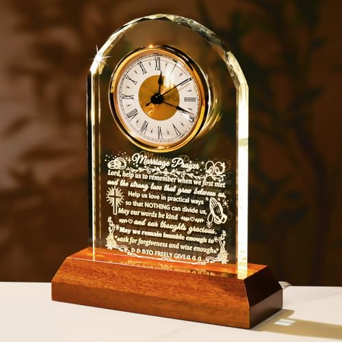 Ornalrist Wedding Gifts for Couples 2025 - Glass Clock with