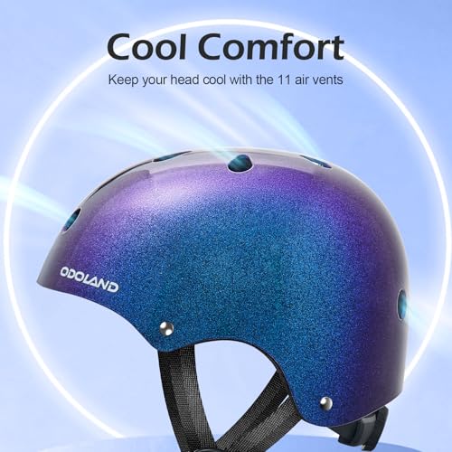 Image of Odoland Kids Bike Helmet for Boy Girl Age 3-8 for Cycling, Scooter, Skating