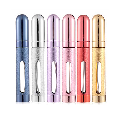 6Pcs Perfume Empty Spray Bottle Refillable Scent Atomizer Bottle Portable Mini for Travel 12ml