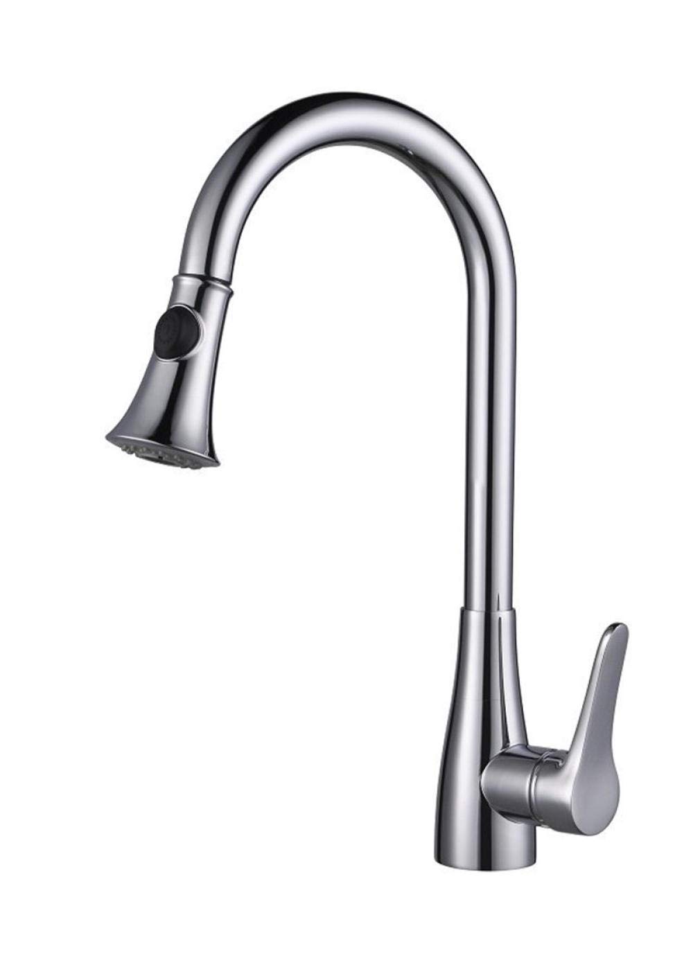 Robinet de cuisine bec extractible pour nettoyer facilement les grands éviers sans éclabousser