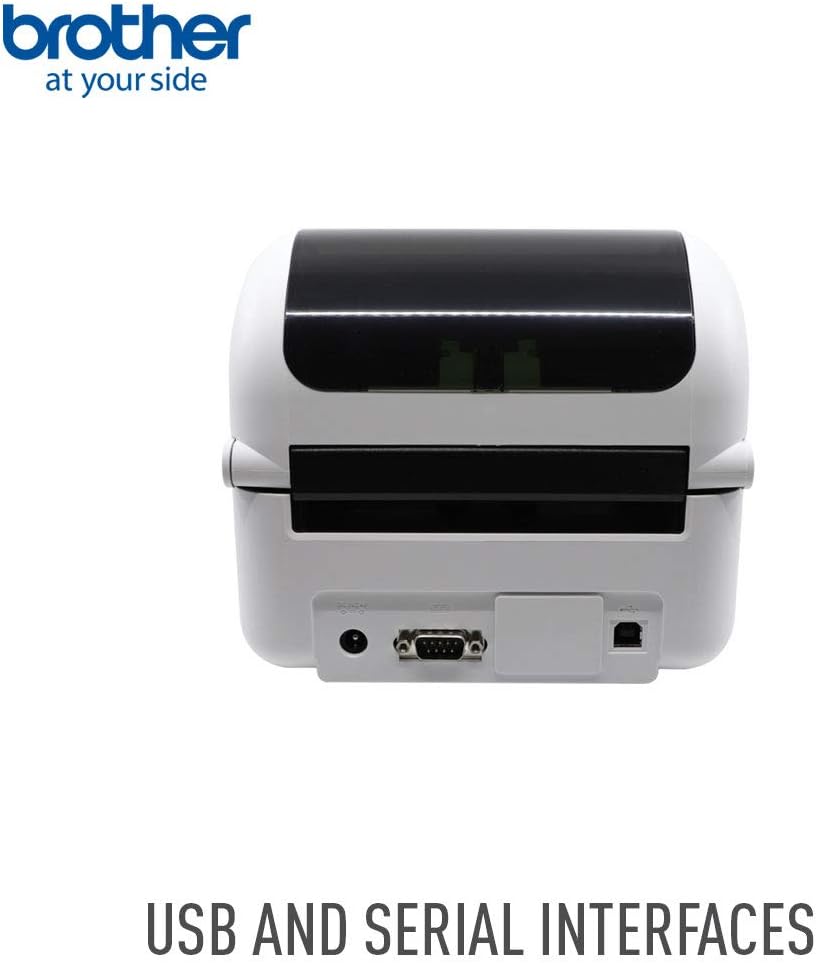 Brother TD4410D 4-inch Thermal Desktop Barcode and Label Printer, for Labels, Barcodes, Receipts and Tags, 203 dpi, 8 IPS, Standard USB and Serial : Office Products