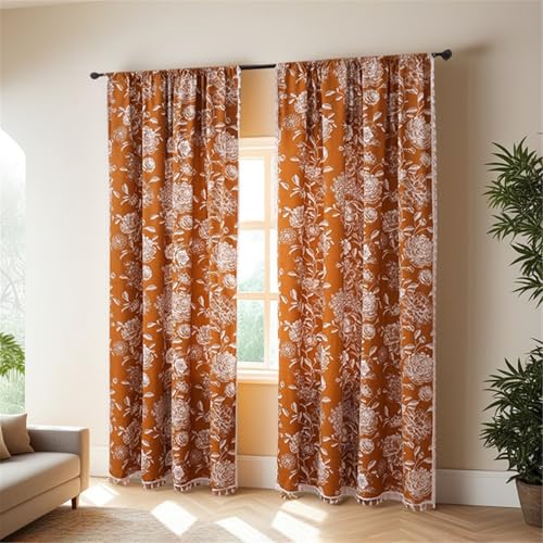 Javoryxh Breathable Polyester Floor Curtain with Dustproof Florals Print - Adjustable Room Divider for Home and Studio Spaces - Image 8